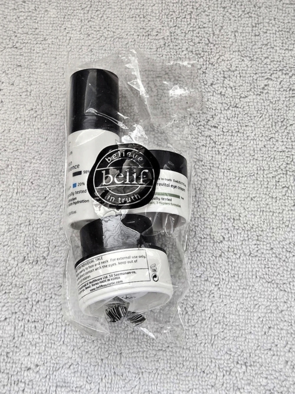 belif Hungarian Water Essence and Peat Miracle Revital Eye Cream Mini Bundle